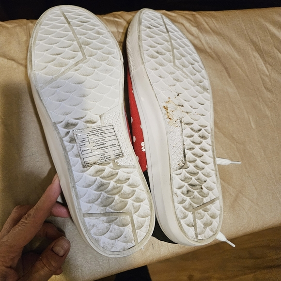 Disney Minnie Mouse Red Polka Dot Canvas Sneaker, women's size 13, by To… - Picture 7 of 9